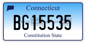 BG15535  license plate in CT