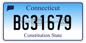 BG31679  license plate in CT