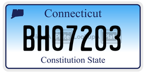BH07203 license plate in Connecticut