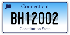 BH12002  license plate in CT