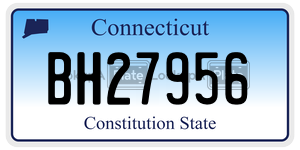 BH27956  license plate in CT