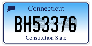 BH53376  license plate in CT