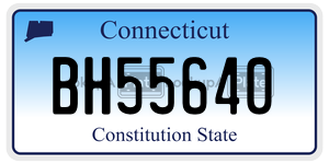 BH55640 license plate in Connecticut