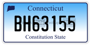 BH63155 license plate in Connecticut