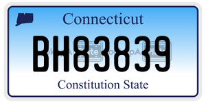 BH83839  license plate in CT