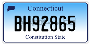 BH92865 license plate in Connecticut