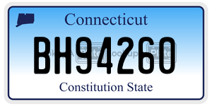 BH94260 license plate in Connecticut