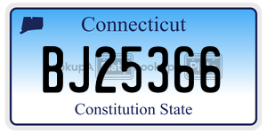 BJ25366 license plate in Connecticut
