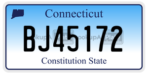 BJ45172 license plate in Connecticut