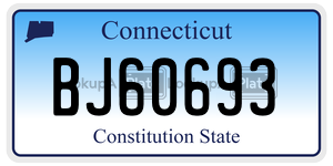 BJ60693 license plate in Connecticut