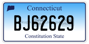 BJ62629 license plate in Connecticut