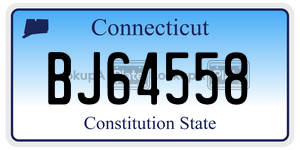 BJ64558 license plate in Connecticut