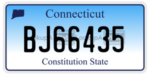 BJ66435 license plate in Connecticut