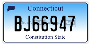 BJ66947 license plate in Connecticut
