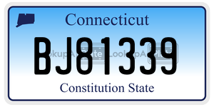BJ81339  license plate in CT