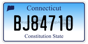 BJ84710 license plate in Connecticut