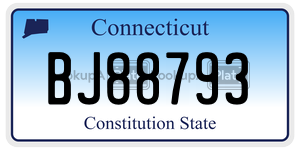 BJ88793 license plate in Connecticut