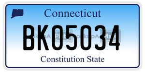 BK05034 license plate in Connecticut