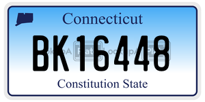 BK16448  license plate in CT