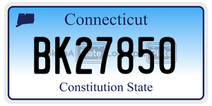 BK27850 license plate in Connecticut