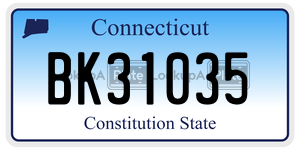 BK31035 license plate in Connecticut