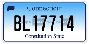 BL-17714  license plate in CT