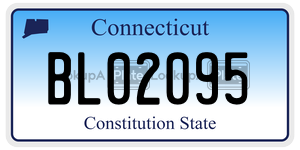 BL02095  license plate in CT
