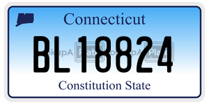BL18824 license plate in Connecticut