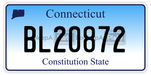 BL20872  license plate in CT