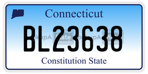 BL23638  license plate in CT