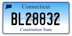 BL28832 license plate in Connecticut