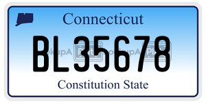 BL35678  license plate in CT