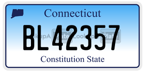 BL42357 license plate in Connecticut