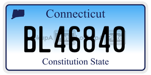 BL46840 license plate in Connecticut