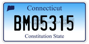 BM05315 license plate in Connecticut