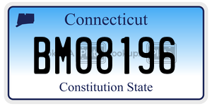 BM08196 license plate in Connecticut