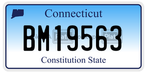 BM19563 license plate in Connecticut