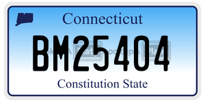 BM25404  license plate in CT
