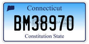 BM38970 license plate in Connecticut