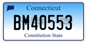 BM40553 license plate in Connecticut