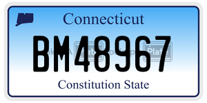 BM48967 license plate in Connecticut
