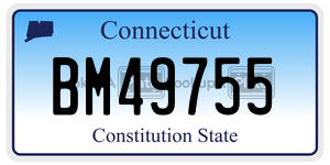 BM49755 license plate in Connecticut