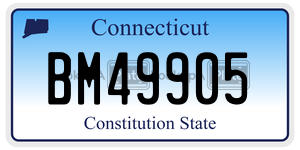 BM49905 license plate in Connecticut