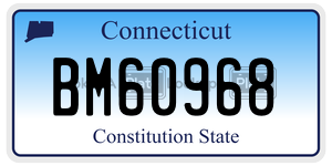 BM60968 license plate in Connecticut