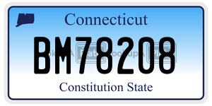BM78208 license plate in Connecticut