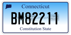 BM82211 license plate in Connecticut
