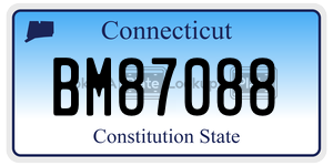 BM87088 license plate in Connecticut