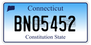 BN05452 license plate in Connecticut