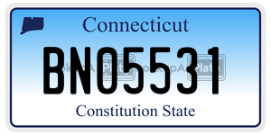 BN05531  license plate in CT