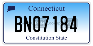 BN07184 license plate in Connecticut
